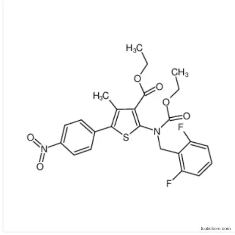 ethyl 2-[(2,6-difluorobenzyl)(ethoxycarbonyl)amino]-4-methyl-5-(4-nitrophenyl)thiophene-3-carboxylate