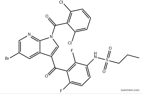 1-PropanesulfonaMide, N-[3-[[5-broMo-1-(2,6-dichlorobenzoyl)-1H-pyrrolo[2,3-b]pyridin-3-yl]carbonyl]-2,4-difluorophenyl]-  1262985-24-9