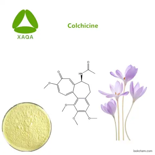 Control gout light yellow powder natural Colchicum Autumnale Extract Colchicine Powder