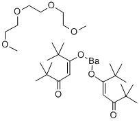 BIS(2,2,6,6-TETRAMETHYL-3,5-HEPTANEDIONATO)BARIUM TRIGLYME ADDUCT