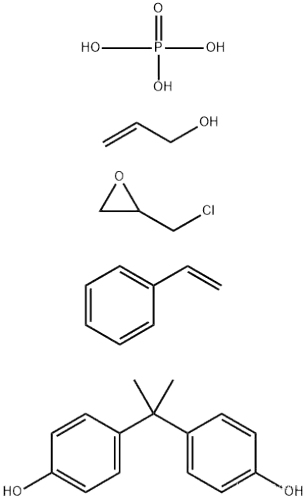 Phorphoric acid, polymer with (chloromethyl)oxirane, ethenylbenzene, 4,4'-(1-methylethylidene)bis[phenol] and 2-propen-1-ol