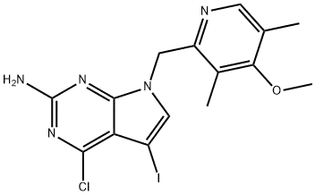 4-Chloro-5-iodo-7-(4-methoxy-3,5-dimethylpyridin-2-ylmethyl-7-H-Pyrrolo[2,3-d]pyrimidine-2-ylamine