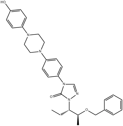 2-[(1S,2S)-1-Ethyl-2-bezyloxypropyl]-2,4-dihydro-4-[4-[4-(4-hydroxyphenyl)-1-piperazinyl]phenyl]- 3H-1,2,4-triazol-3-one