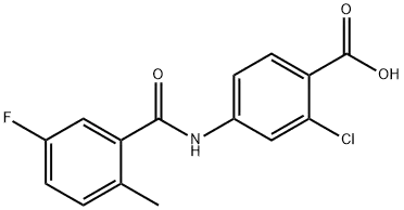 2-chloro-4-[(5-fluoro-2-methylbenzoyl)amino]benzoic acid