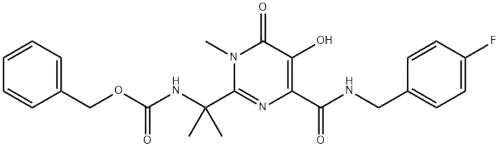 BENZYL [1-[4-[[(4-FLUOROBENZYL)AMINO]CARBONYL]-5-HYDROXY-1-METHYL-6-OXO-1,6-DIHYDROPYRIMIDIN-2-YL]-1-METHYLETHYL]CARBAMATE