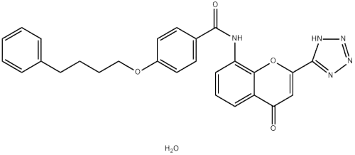 8-[4(4-phenylbutoxy)benzoyl]amino-2-(5-tetrazolyl)-4-oxo-4H-1-benzopyran