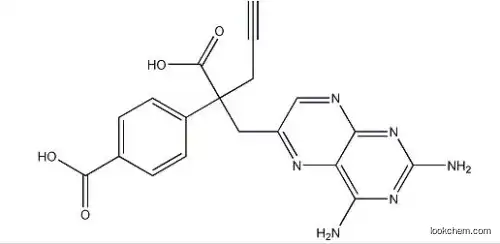 6-Pteridinepropanoic acid, 2,4-diamino-.alpha.-(4-carboxyphenyl)-.alpha.-2-propyn-1-yl-