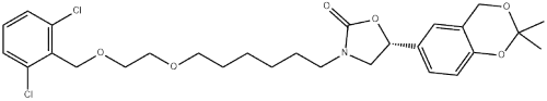 2-Oxazolidinone, 3-[6-[2-[(2,6-dichlorophenyl)Methoxy]ethoxy]hexyl]-5-(2,2-diMethyl-4H-1, 3-benzodioxin-6-yl)-, (5R)-