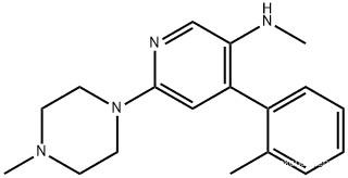 3-PYRIDINAMINE, N-METHYL-4-(2-METHYLPHENYL)-6-(4-METHYL-1-PIPERAZINYL)-