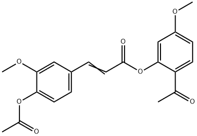 2-Propenoic acid, 3-[4-(acetyloxy)-3-methoxyphenyl]-, 2-acetyl-5-methoxyphenyl ester