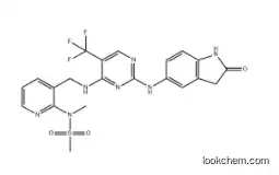 PF-562271; N-Methyl-N-[3-[[[2-[(2-oxo-2,3-dihydro-1H-indol-5-yl)amino]-5-trifluoromethylpyrimidin-4-yl]amino]methyl]pyridin-2-yl]methanesulfonamide