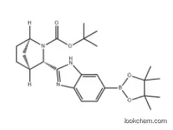 ledipasvir interMediate, Identification Name   (1R,3S,4S)-3-[6-(4,4,5,5-Tetramethyl-1,3,2-dioxaborolan-2-yl)-1H-benzimidazol-2-yl]-2-azabicyclo[2.2.1]heptane-2-carboxylic acid 1,1-dimethylethyl ester