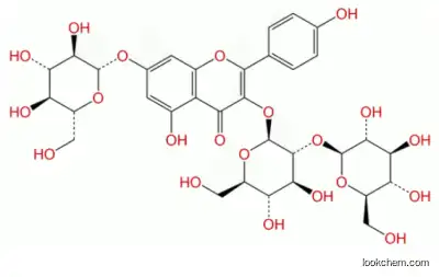 Kaempferol 3-O-sophoroside-7-O-glucoside   CAS 55136-76-0.