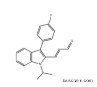 (E)-3-[3'-(4"-Fluorophenyl)-1'-(1"-methylethyl)-1H-indol-2"-yl]-2-propnal