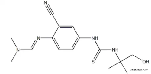 (E)-N'-(2-cyano-4-(3-(1-hydroxy-2-methylpropan-2-yl)thioureido)phenyl)-N,N-dimethylformimidamide China manufacture