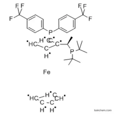 -(-)-1-[(S) -2-di-tert-butylphosphorous) ferrocene] ethyl di- (4-trifluoromethylbenzene) phosphorous： 246231-79-8