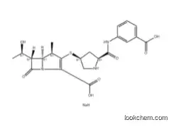 1-Azabicyclo(3.2.0)hept-2-ene-2-carboxylic acid, 3-(((3S,5S)-5-(((3-ca rboxyphenyl)amino)carbonyl)-3-pyrrolidinyl)thio)-6-((1R)-1-hydroxyethy l)-4-methyl-7-oxo-, monosodium salt, (4R,5S,6S)-