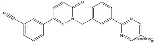3-(1-(3-(5-bromopyrimidin-2-yl)benzyl)-6-oxo-1,6-dihydropyridazin-3-yl)benzonitrile China manufacture