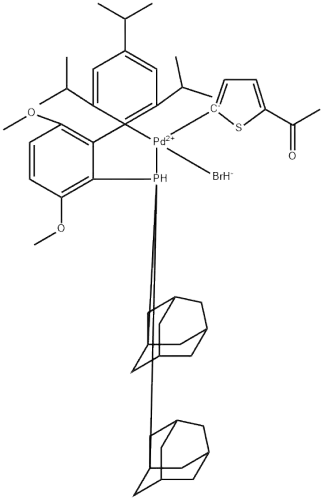Bromo(5-acetyl-2-thienyl)[2-(di-1-adamantylphosphino)-3,6-dimethoxy-2', 4',6'-tri-i-propyl-1,1'-biphenyl]palladium(II)