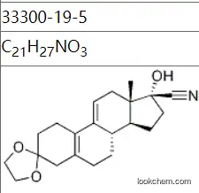 Cyclic-3-(1,2-ethanediylacetal)-17beta-cyano-17alpha-hydroxy-estra-5(10),9(11)-dien-3-one