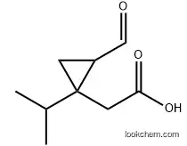 Cyclopropaneacetic acid, 2-formyl-1-(1-methylethyl)- (9CI) 244793-47-3 98%