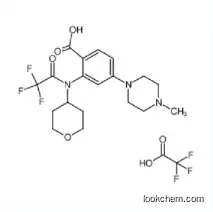 4-(4-carboxy-3-(2,2,2-trifluoro-N-(tetrahydropyran-4-yl)acetamido)phenyl)-1-methylpiperazin-1-ium 2,2,2-trifluoroacetate