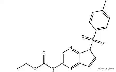 Carbamic acid,N-[5-[(4-methylphenyl)sulfonyl]-5H-pyrrolo[2,3-b]pyrazin-2-yl]-, ethyl este supplier