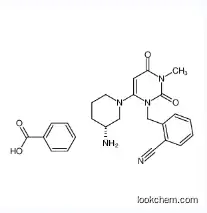 2-[[6-[(3R)-3-aminopiperidin-1-yl]-3-methyl-2,4-dioxopyrimidin-1-yl]methyl]benzonitrile,benzoic acid