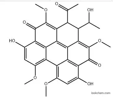 1-Acetyl-1,2-dihydro-5,10-dihydroxy-2-(1-hydroxyethyl)-3,7,8,12-tetramethoxybenzo[ghi]perylene-4,11-dione