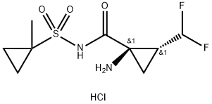 (1R,2R)-1-amino-2-(difluoromethyl)-N-(1-methylcyclopropylsulfonyl)cyclopropanecarboxamide hydrochlorideCAS NO.1360828-80-3