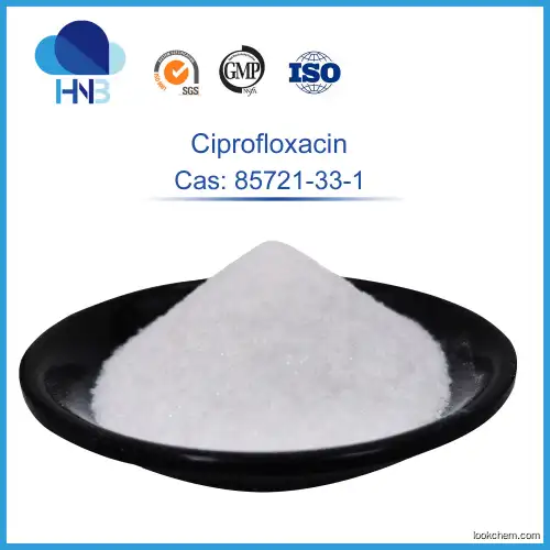 Pharmaceutical Raw Material Antibiotic Drug 99% Ciprofloxacin with Bulk Price CAS 85721-33-1