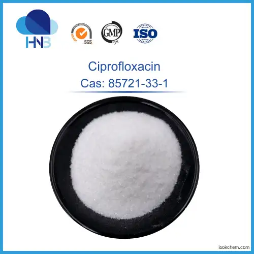 Pharmaceutical Raw Material Antibiotic Drug 99% Ciprofloxacin with Bulk Price CAS 85721-33-1