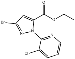 ETHYL 3-BROMO-1-(3-CHLOROPYRIDIN-2-YL)-1H-PYRAZOLE-5-CARBOXYLATE Cas no.500011-92-7 98%(500011-92-7)