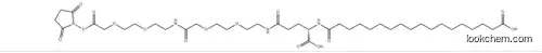 Ste-Glu-AEEA-AEEA-OSU;18-[[(1S)-1-carboxy-4-[2-[2-[2-[2-[2-[2-(2,5-dioxopyrrolidin-1-yl)oxy-2-oxoethoxy]ethoxy]ethylamino]-2-oxoethoxy]ethoxy]ethylamino]-4-oxobutyl]amino]-18-oxooctadecanoic acid(1169630-40-3)