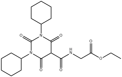 [(1,3-Dicyclohexyl-2,4,6-trioxo-hexahydro-pyrimidine-5-carbonyl)-amino]-acetic acid ethyl ester