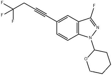 1H-Indazole,3-fluoro-1-(tetrahydro-2H-pyran-2-yl)-5-(4,4,4-trifluoro-1-butyn-1-yl)-