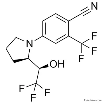 4-((R)-2-((R)-2,2,2-trifluoro-1-hydroxyethyl)pyrrolidin-1-yl)-2-trifluoroMethyl)benzonitrile CAS: 1165910-22-4