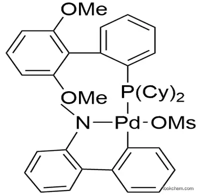 98%+, Methanesulfonato(2-dicyclohexylphosphino-2',6'-dimethoxy-1,1'-biphenyl)(2'-methylamino-1,1'-biphenyl-2-yl)palladium(II) dichloromethane adduct min;SPhos Palladacycle Gen. 4 1599466-87-1