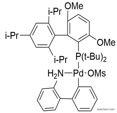 [(2-Di-tert-butylphosphino-3,6-dimethoxy-2',4',6'-triisopropyl-1,1'-biphenyl)-2-(2'-amino-1,1'-biphenyl)]palladium(II) methanesulfonate 1536473-72-9 98%