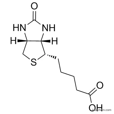 D-Biotin CAS 58-85-5 cis-(+)-Tetrahydro-2-oxothieno[3,4]imidazoline-4-valeric acid