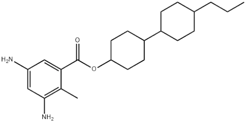 Benzoic acid, 3,5-diamino-2-methyl-, 4'-propyl[1,1'-bicyclohexyl]-4-yl ester