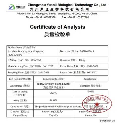 Good quality acridine-9-carboxylic,5336-90-3