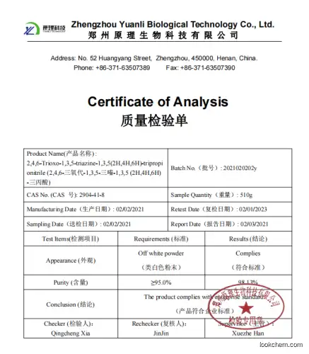 Top grade Tris(2-carboxyethyl) Isocyanurate