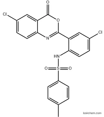 Benzenesulfonamide, N-[4-chloro-2-(6-chloro-4-oxo-4H-3,1-benzoxazin-2-yl)phenyl]-4-methyl-, 98%, 124353-45-3