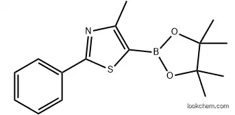4-Methyl-2-phenyl-5-(4,4,5,5-tetramethyl-1,3,2-dioxaborolan-2-yl)-1,3-thiazole, 97%, 690632-24-7