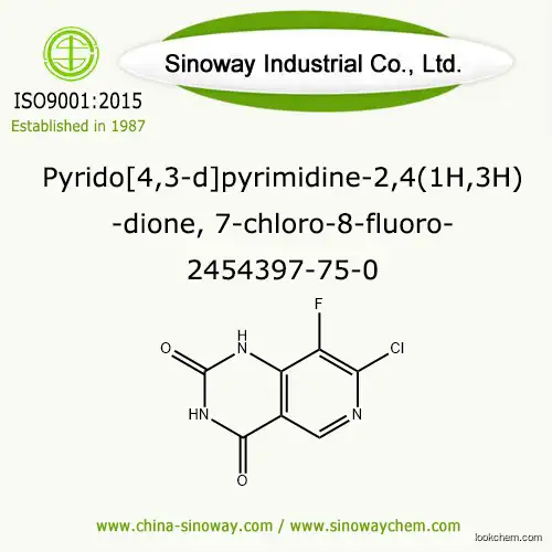 Pyrido[4,3-d]pyrimidine-2,4(1H,3H)-dione, 7-chloro-8-fluoro-, Organic Building Block