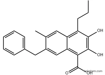 2,3-Dihydroxy-6-Methyl-7-(phenylMethyl)-4-propyl-1-naphthalenecarboxylic Acid, 98%, 213971-34-7