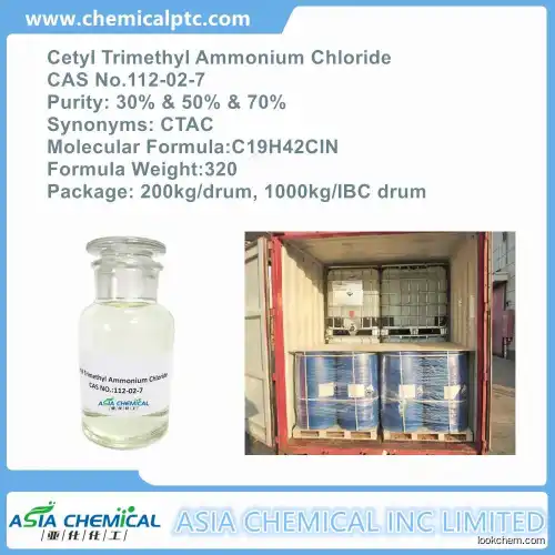 Cetyl Trimethyl Ammonium Chloride/CTAC 30% 50% 70%(112-02-7)