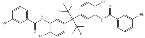 Cas no.220426-92-6 98% 3-Amino-N-[3-[2-[3-[(3-aminobenzoyl)amino]-2,5,6-trifluoro-4-hydroxyphenyl]-1,1,1,3,3,3-hexafluoropropan-2-yl]-2,4,5-trifluoro-6-hydroxyphenyl]benzamide