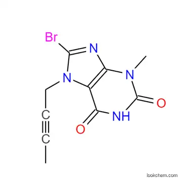 8-bromo-7-(but-2-ynyl)-3-methyl-1H-purine-2,6(3H,7H)-dione